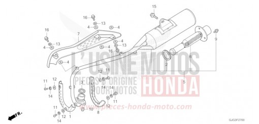 SILENCIEUX D'ECHAPPEMENT CRF50FN de 2022